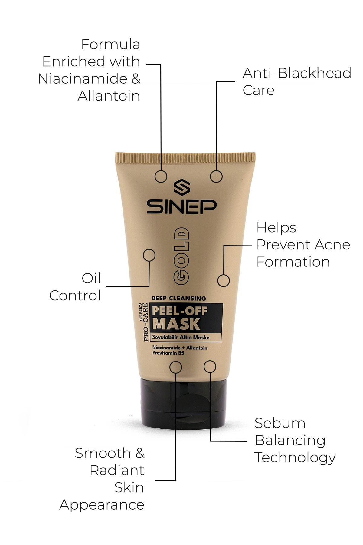 SINEP PEEL-OFF GOLD MASK