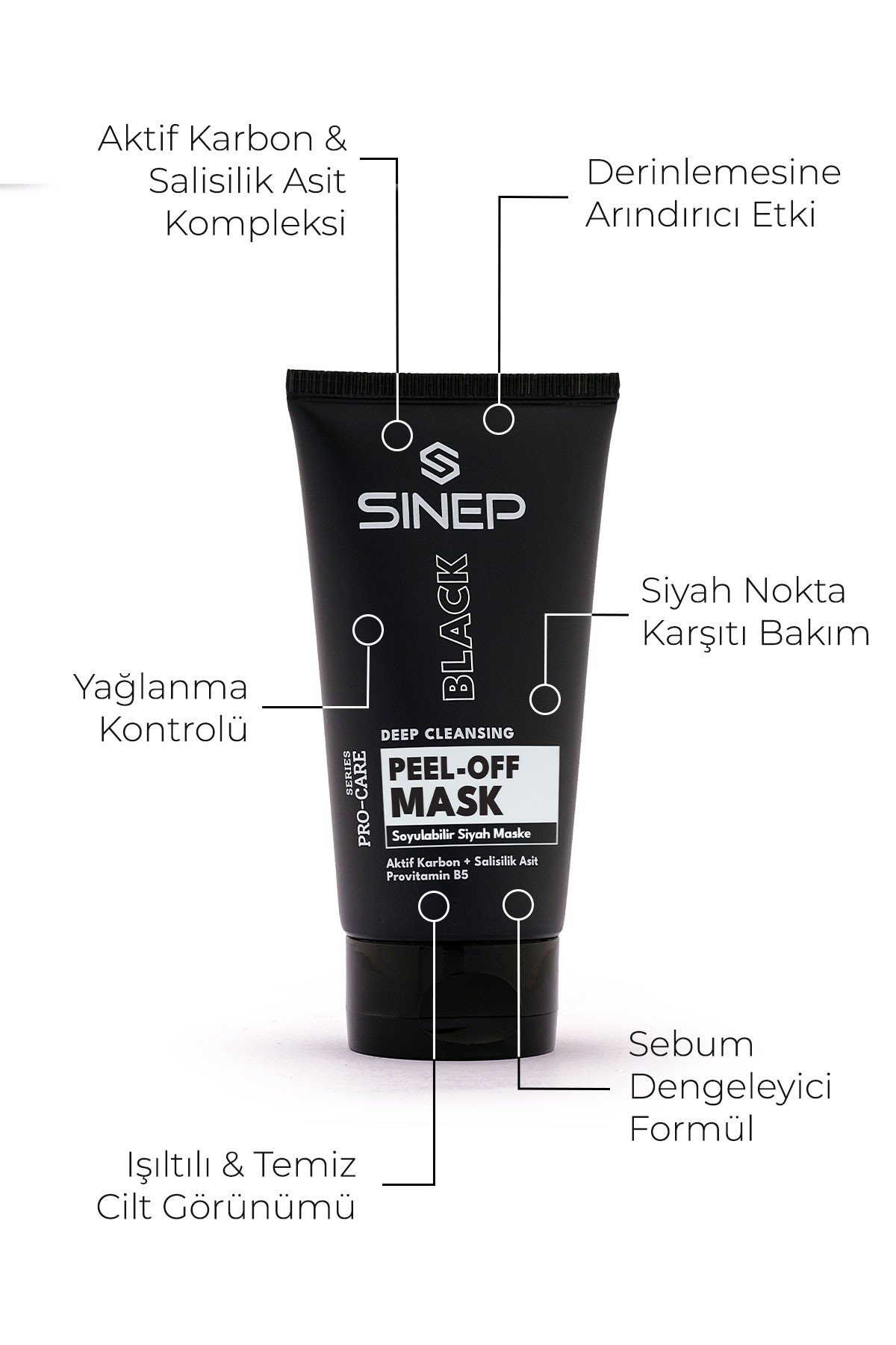SINEP SOYULABİLİR SİYAH MASKE