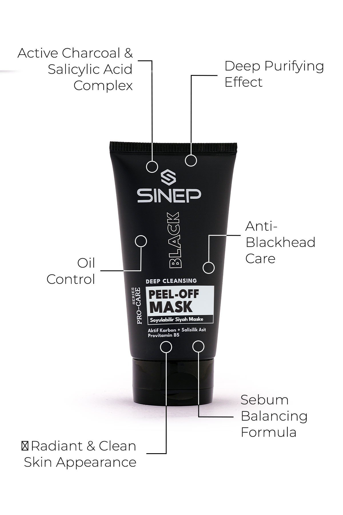 SINEP PEEL OFF BLACK MASK