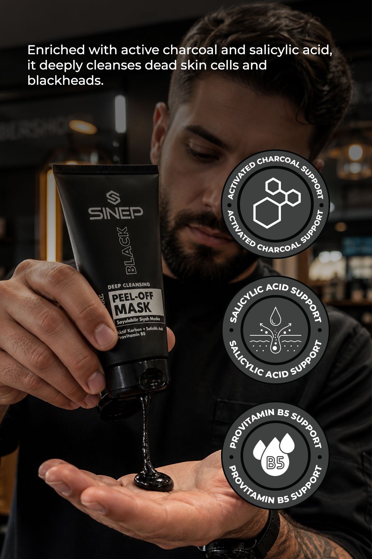 SINEP PEEL OFF BLACK MASK